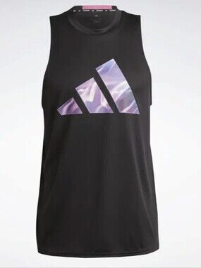 New Adidas Unisex Training Tank Light Cool AEROREADY Black Purple & Pink Sz 3x